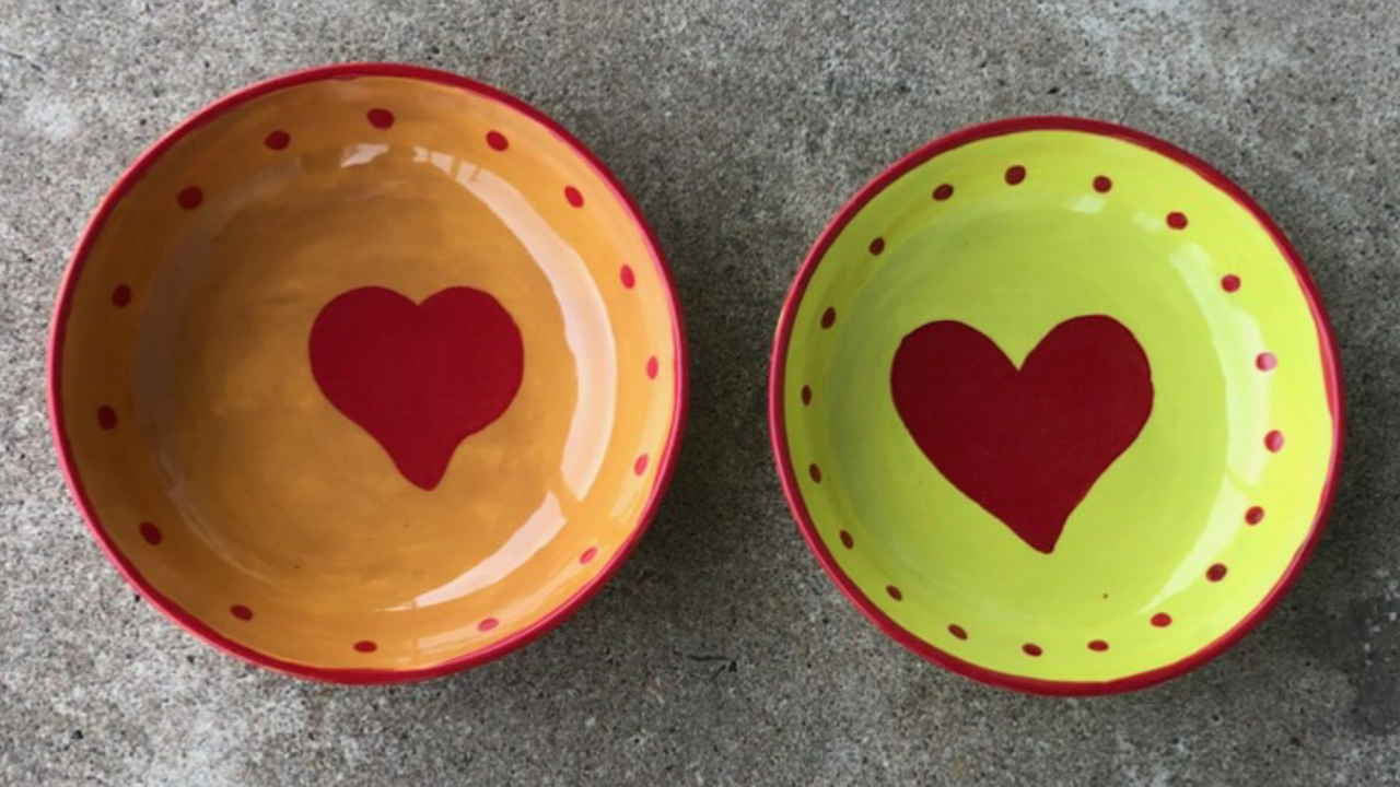 Empty Bowls with Heart